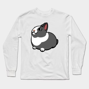 Gray and White Bunny Rabbit Coney Long Sleeve T-Shirt